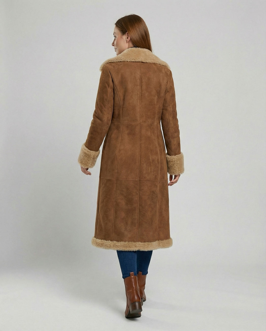 Eleganter Damen Wildleder-Trenchcoat