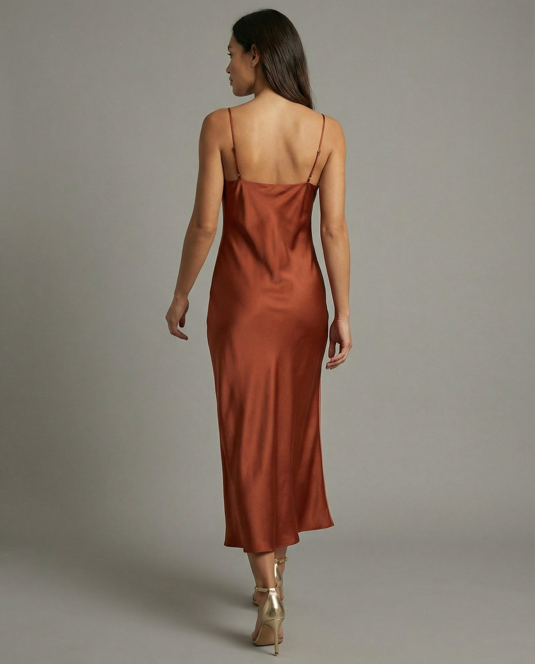 Elegantes Satin-Kleid Damen