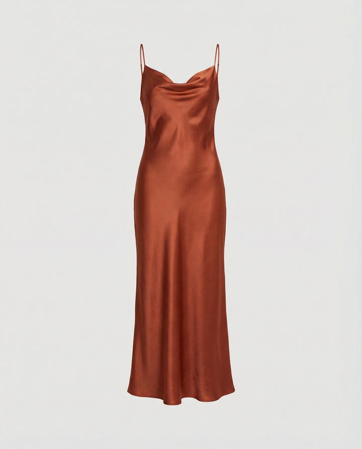 Elegantes Satin-Kleid Damen