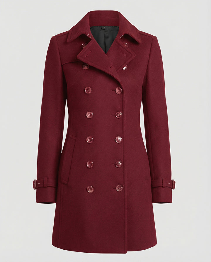 Eleganter Warmer Wollmantel Damen