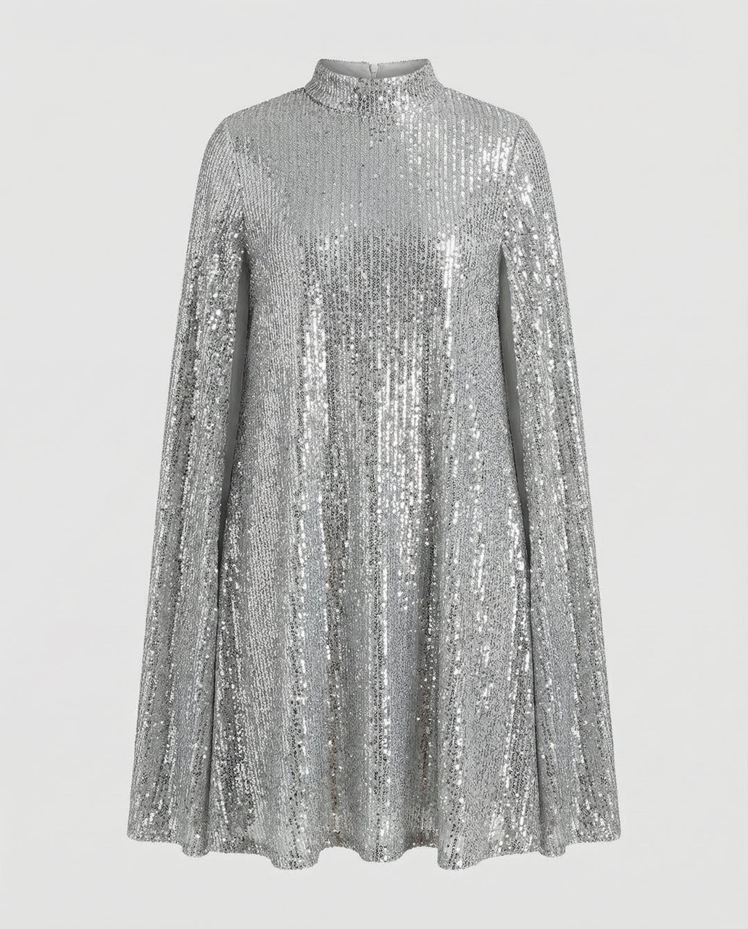 Elegantes Cape Pailletten Kleid