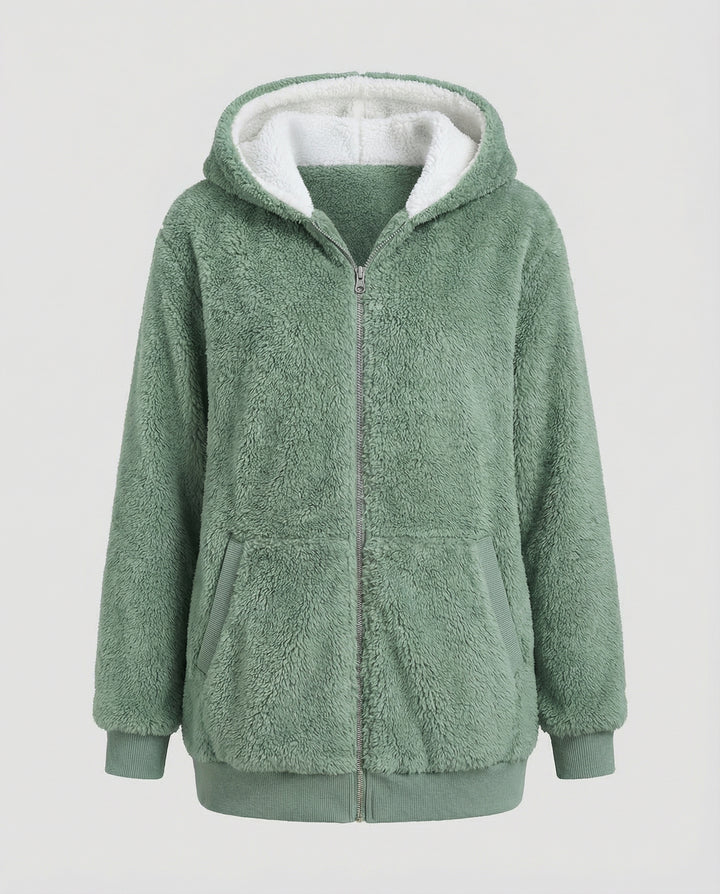 Übergroße Teddyjacke Damen