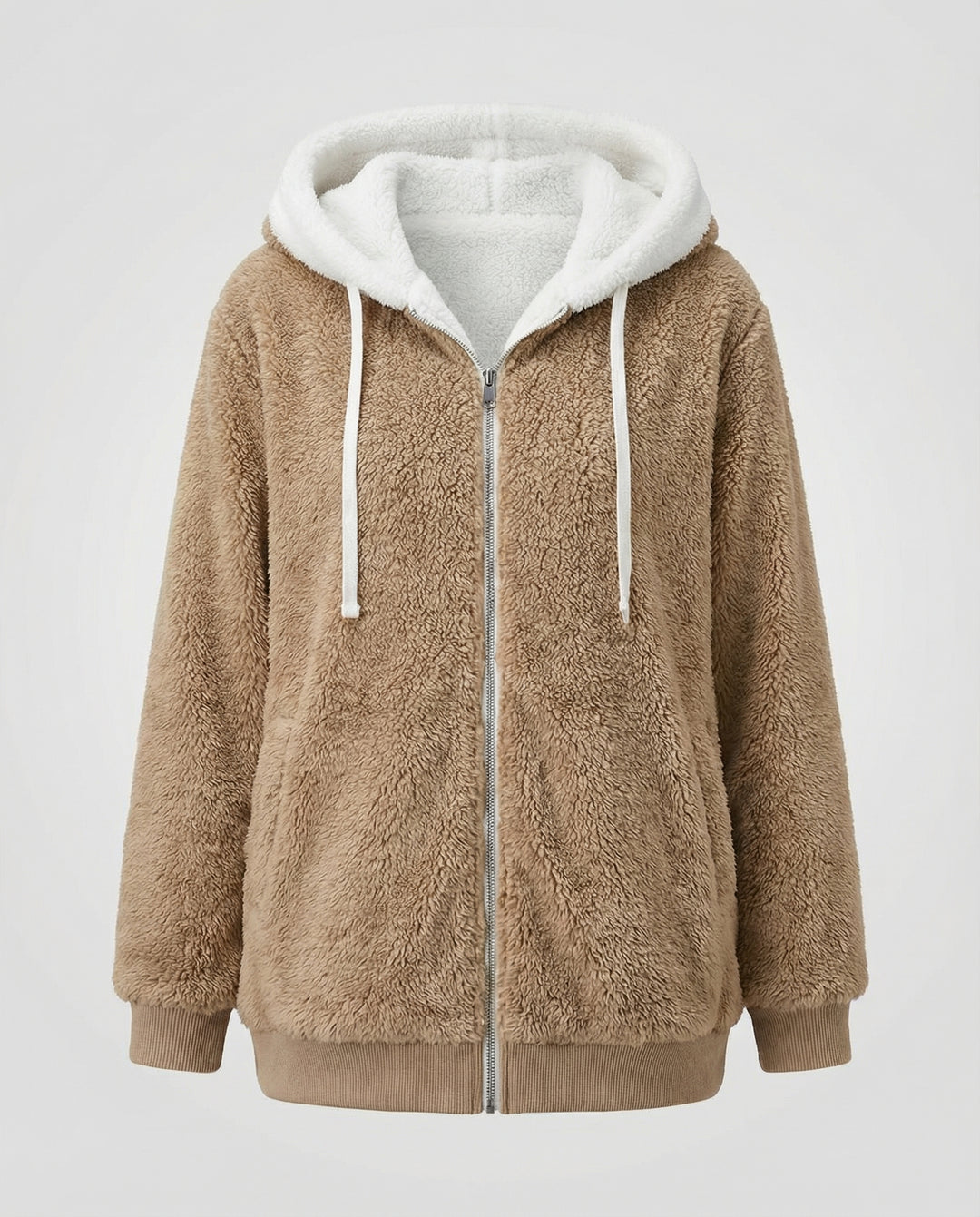 Übergroße Teddyjacke Damen