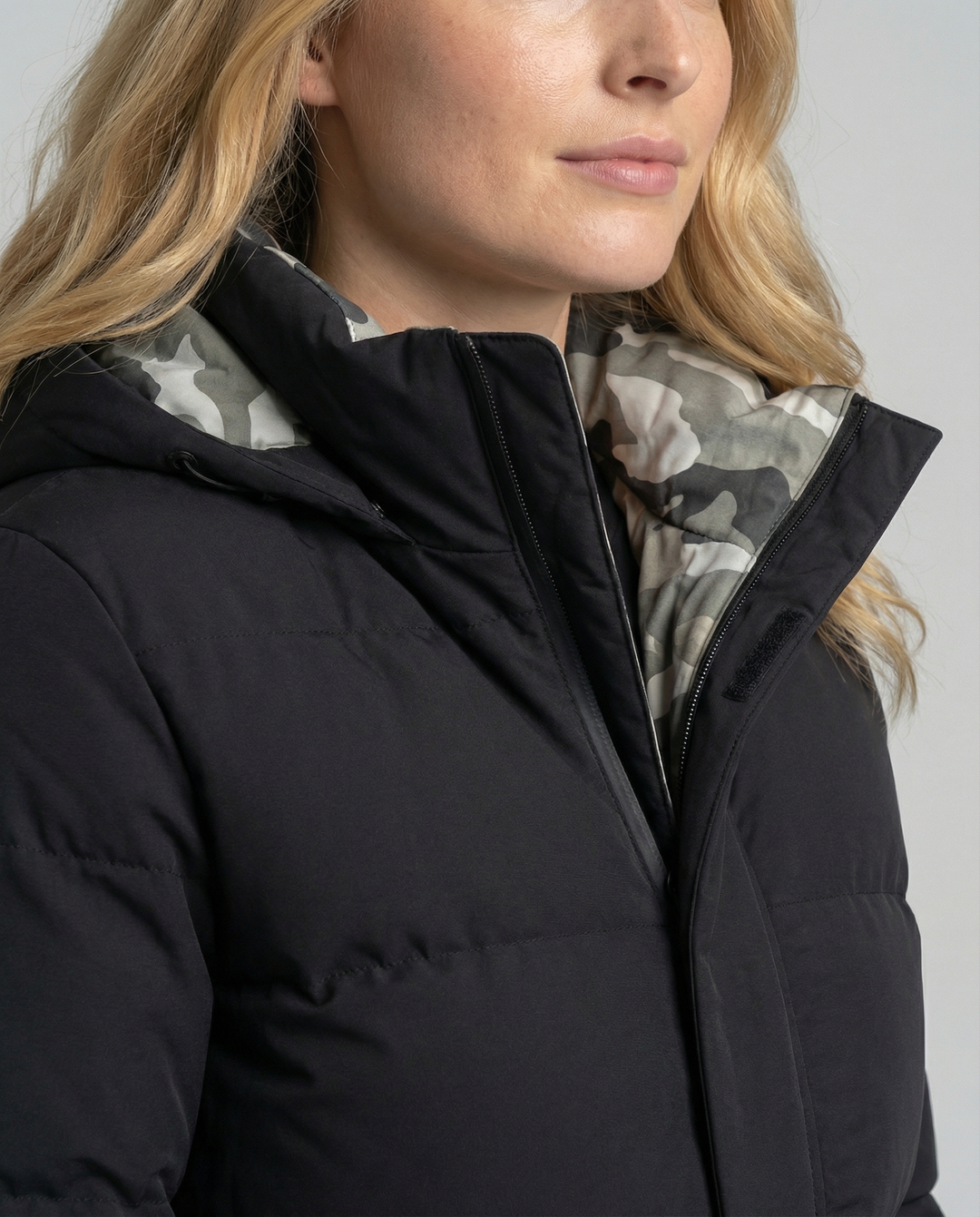 Warme Damen Winterjacke Kapuze