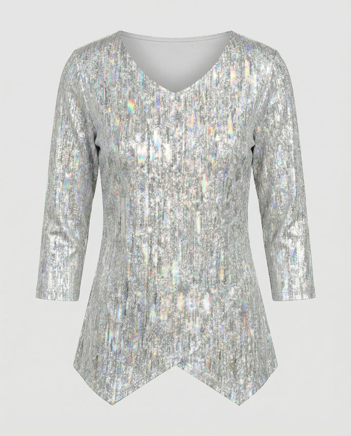 Elegantes Damen V-Neck Oberteil