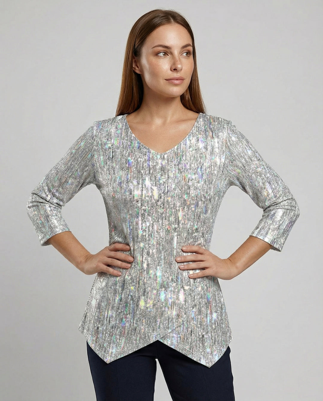 Elegantes Damen V-Neck Oberteil