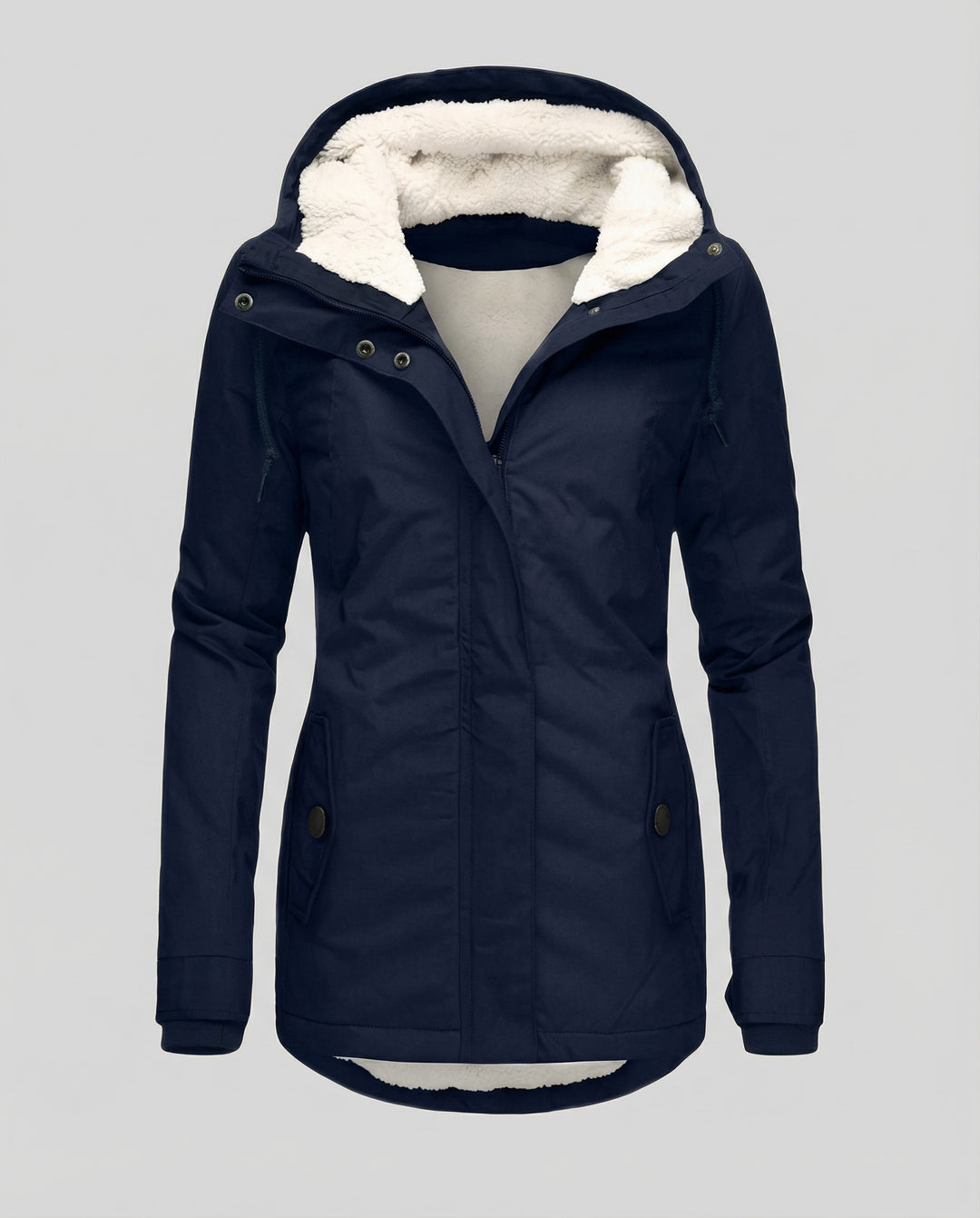 Warme Winterjacke mit Kapuze für Damen
