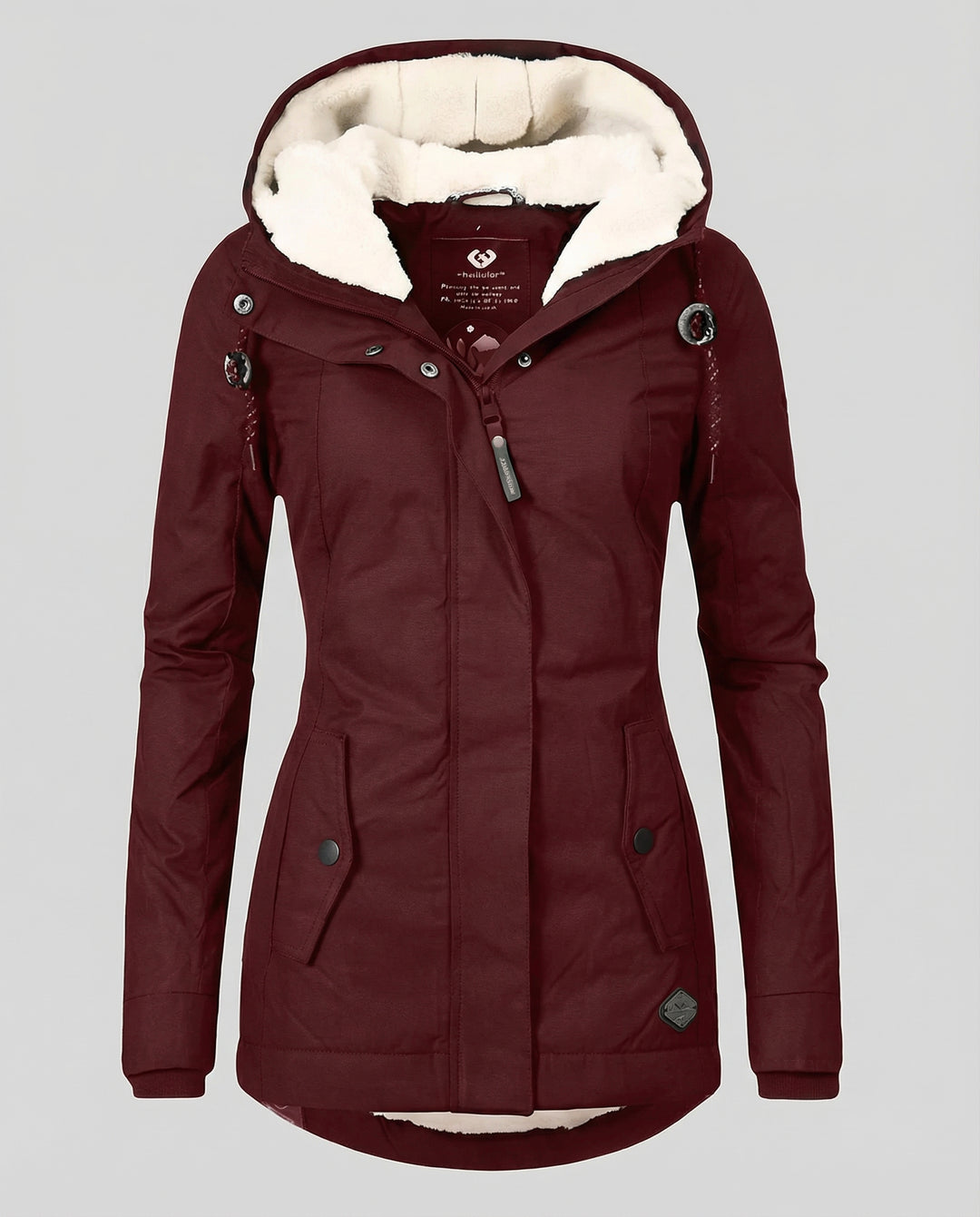 Warme Winterjacke mit Kapuze für Damen