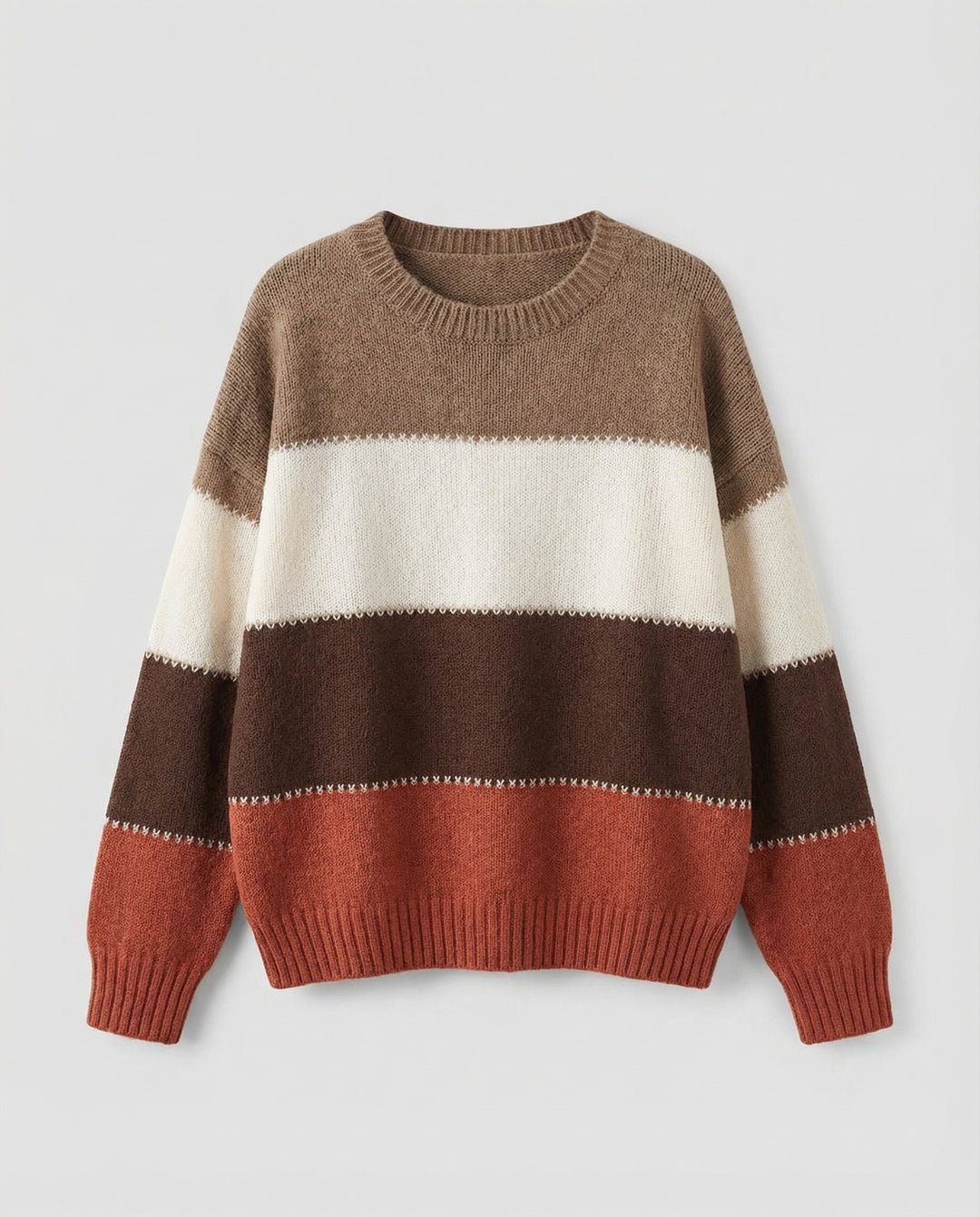 Lockerer Streifenpullover Damen Bequem