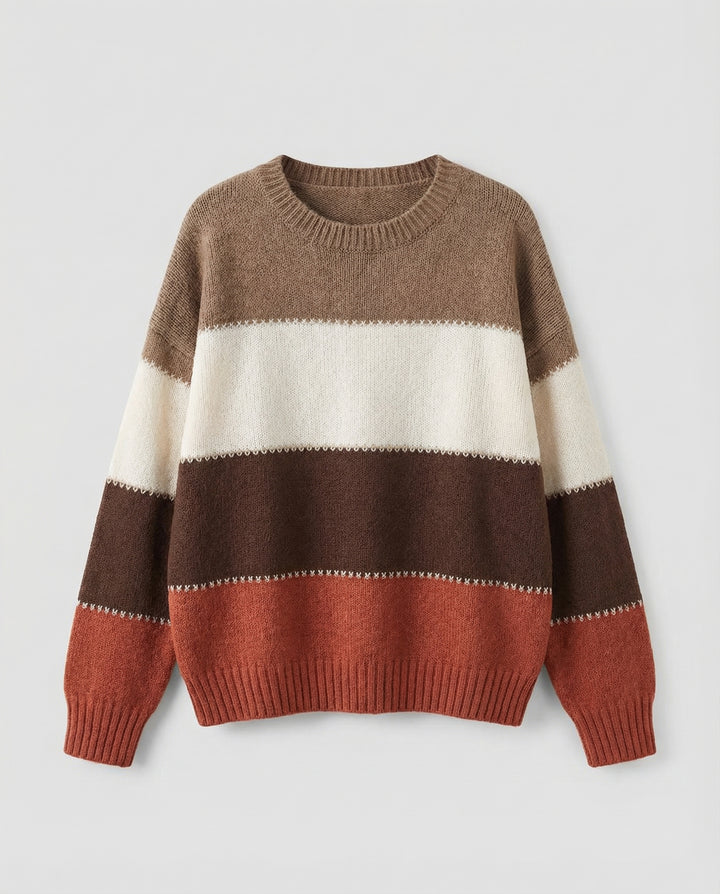 Lockerer Streifenpullover Damen Bequem