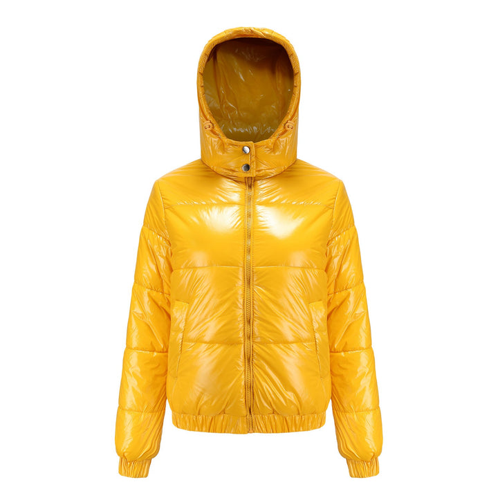 Glänzende Wasserabweisende Thermo Komfort Winterjacke Damen