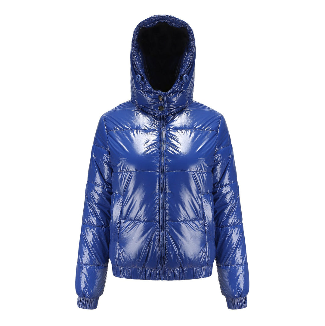 Glänzende Wasserabweisende Thermo Komfort Winterjacke Damen