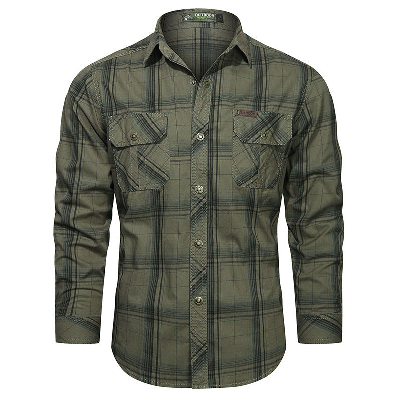 Herren Langarmhemd Herren gestreift