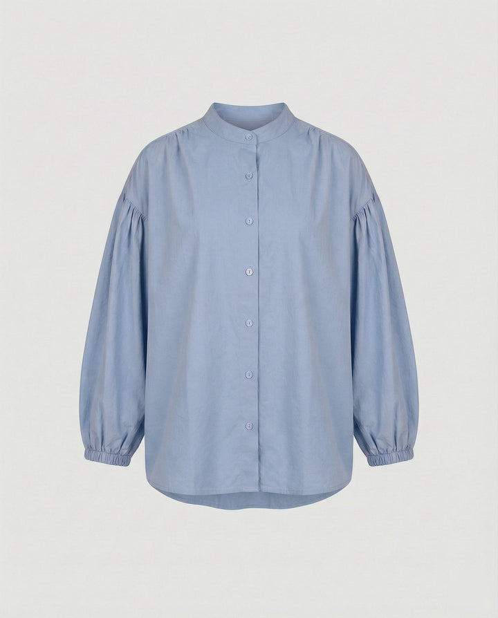 Damen Bluse mit voluminösen Ärmeln und Trend-Design