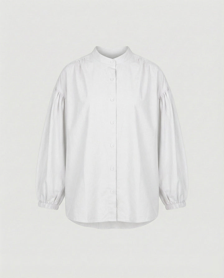 Damen Bluse mit voluminösen Ärmeln und Trend-Design