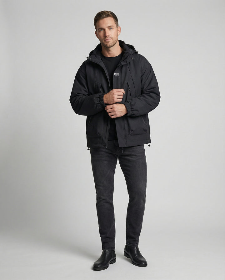 Multifunktionale Fleece Winterjacke