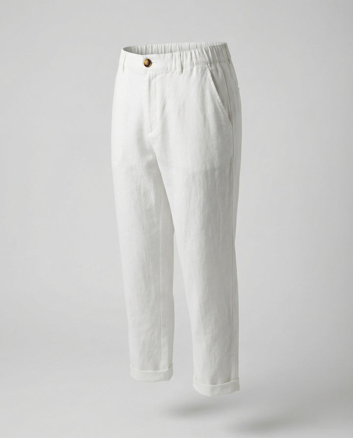 Damen Bequeme Chinohose mit umgeschlagenem Saum