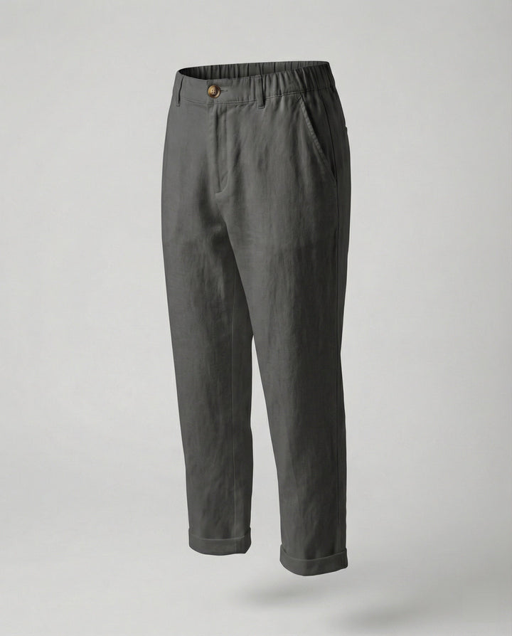 Damen Bequeme Chinohose mit umgeschlagenem Saum