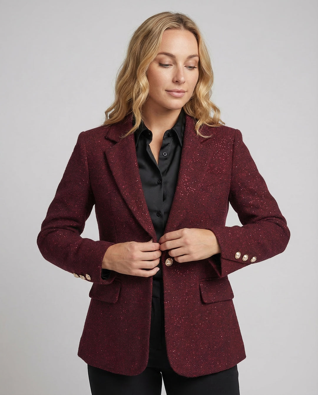 Damen Eleganter Langärmeliger Blazer