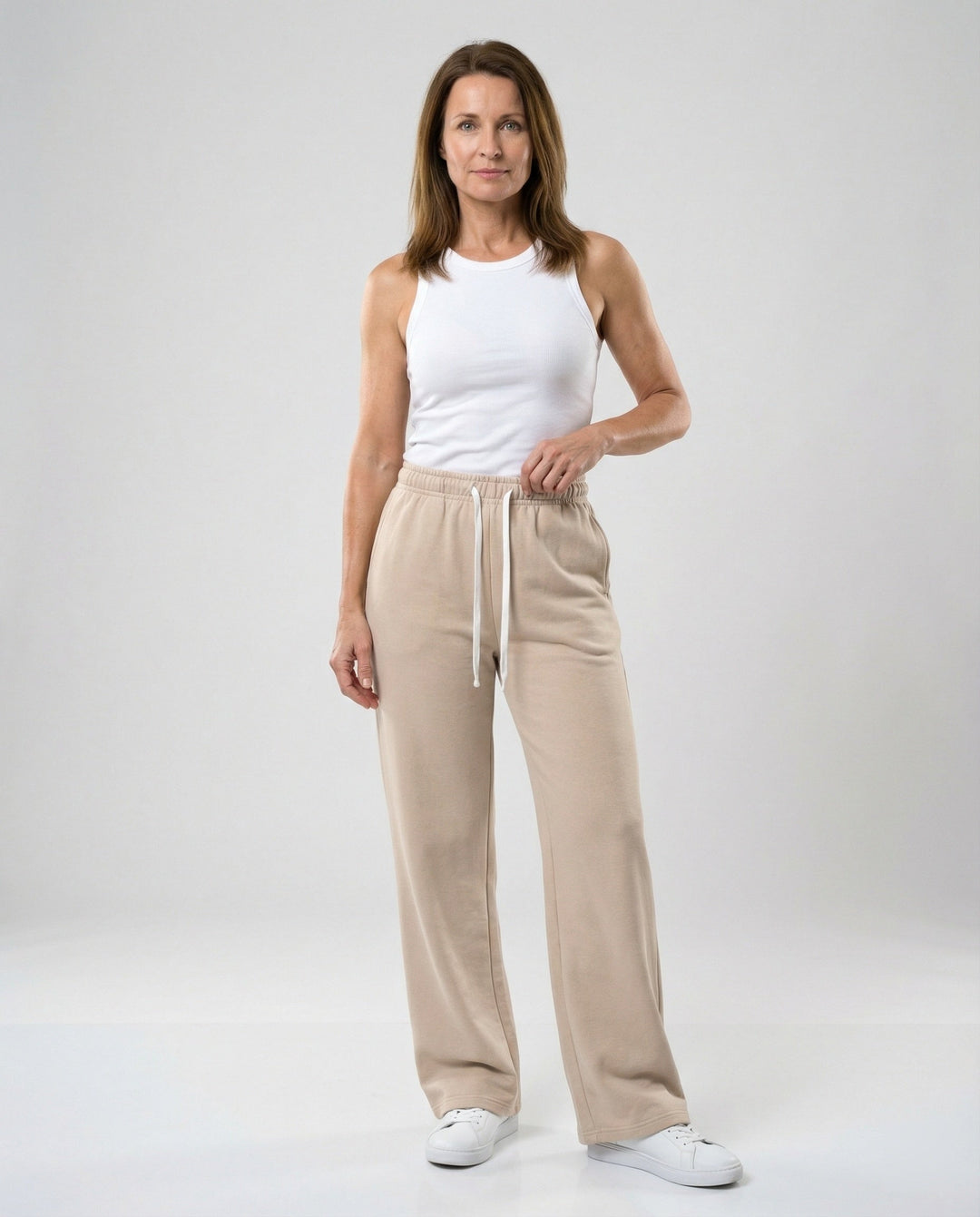 Damen Bequeme Freizeit-Hose mit weitem Bein
