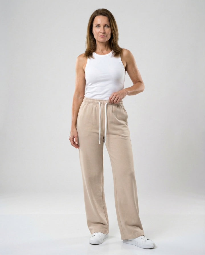 Damen Bequeme Freizeit-Hose mit weitem Bein