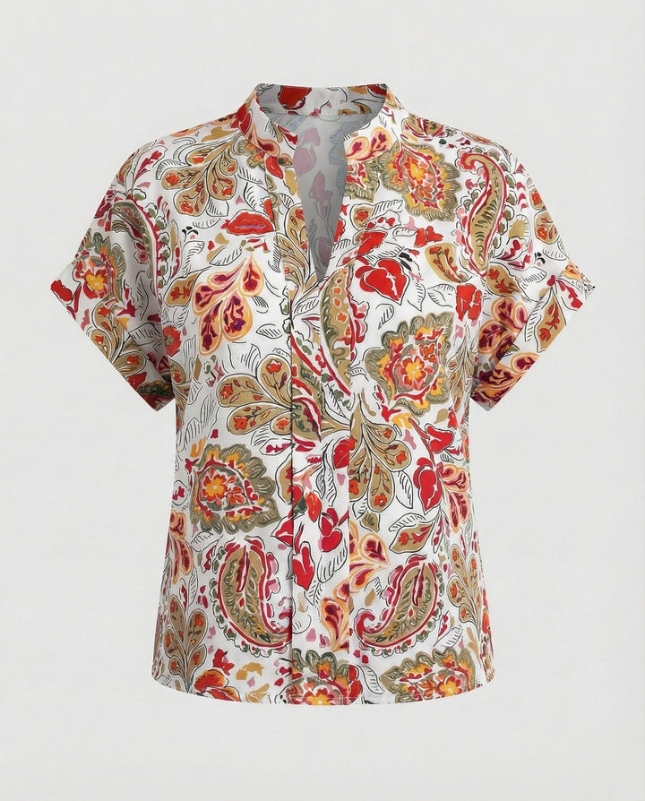 Damen Bluse mit floralem Design und luftigen Ärmeln