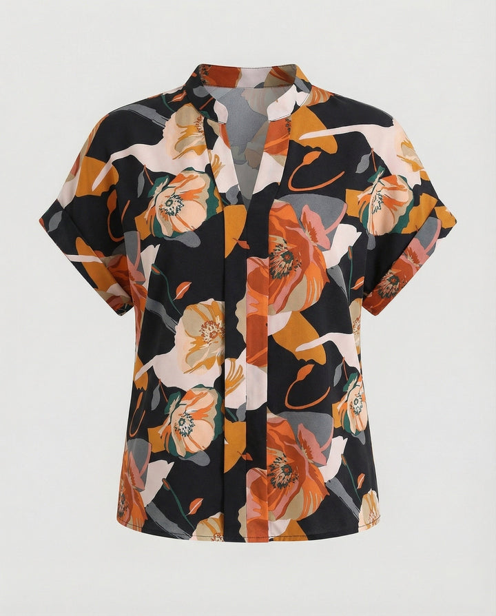 Damen Bluse mit floralem Design und luftigen Ärmeln
