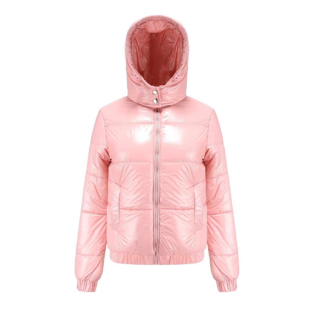 Glänzende Wasserabweisende Thermo Komfort Winterjacke Damen