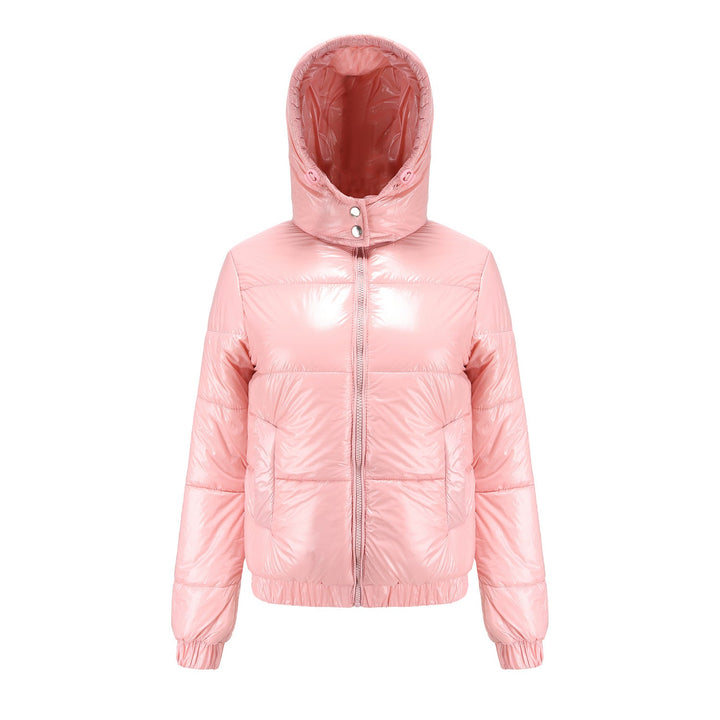Glänzende Wasserabweisende Thermo Komfort Winterjacke Damen