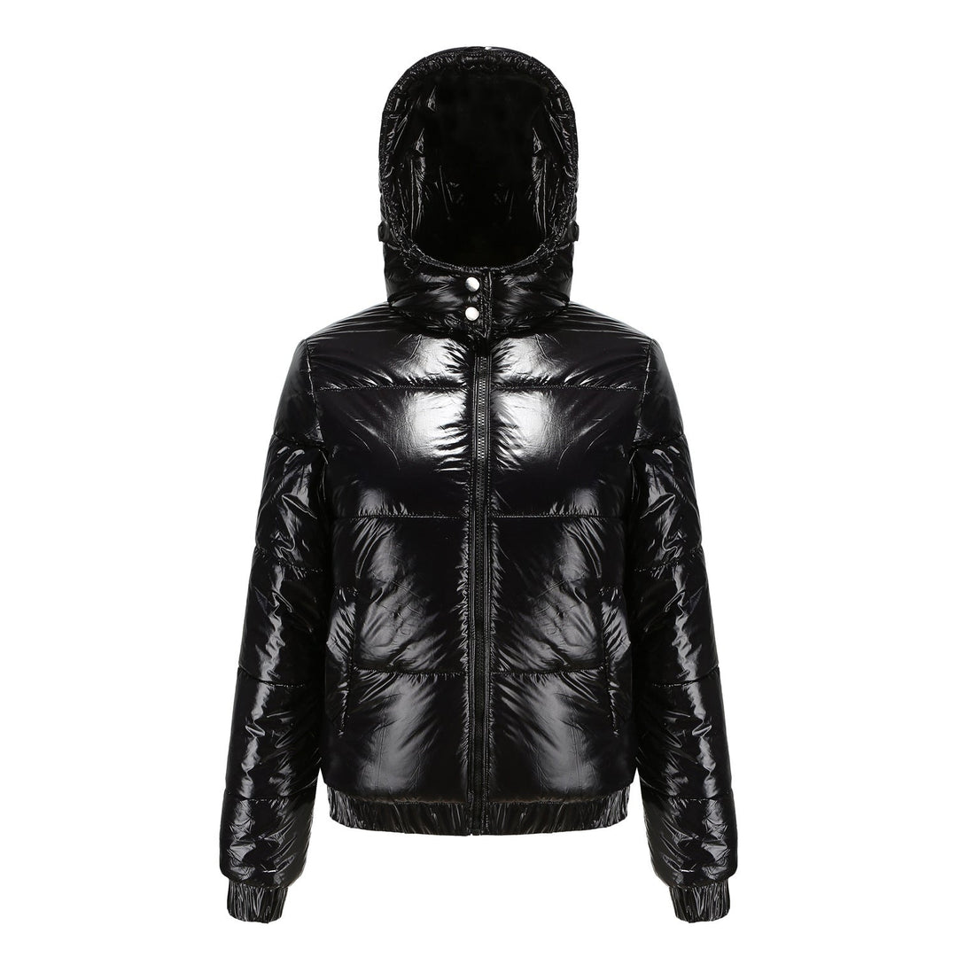 Glänzende Wasserabweisende Thermo Komfort Winterjacke Damen