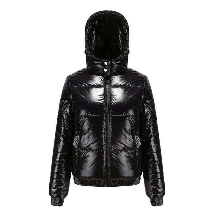 Glänzende Wasserabweisende Thermo Komfort Winterjacke Damen