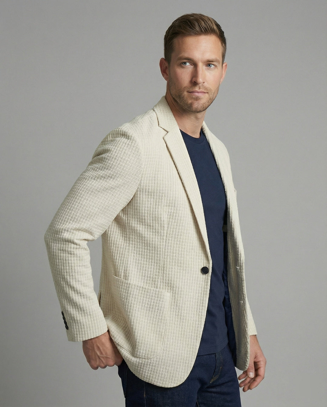 Herren Karierter Blazer modern geschnitten