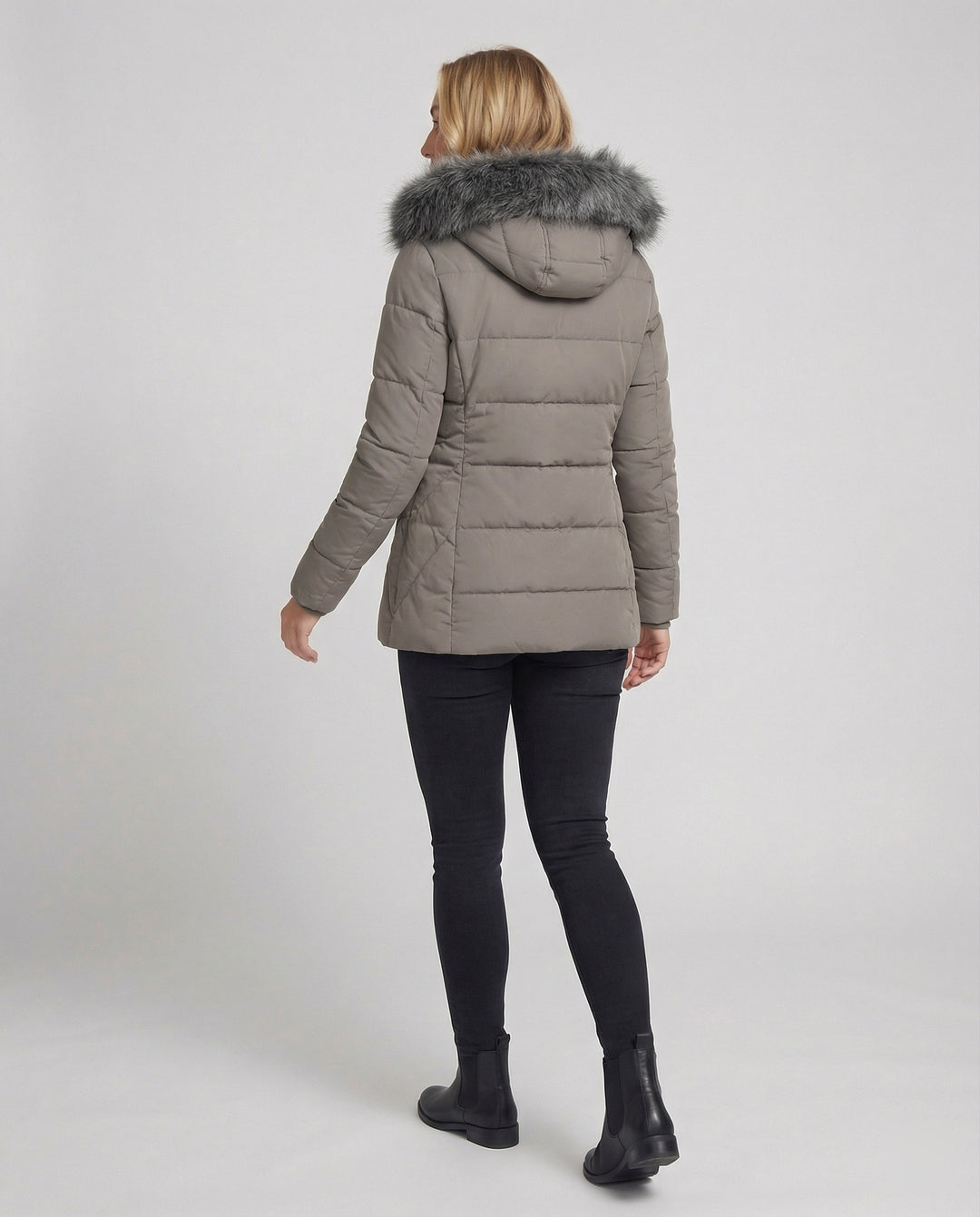 Daunenjacke Damen Fellkragen