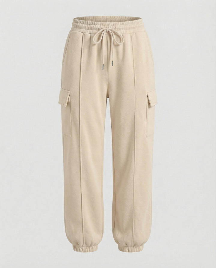 Damen Bequeme Cargo-Hose mit elastischem Bund