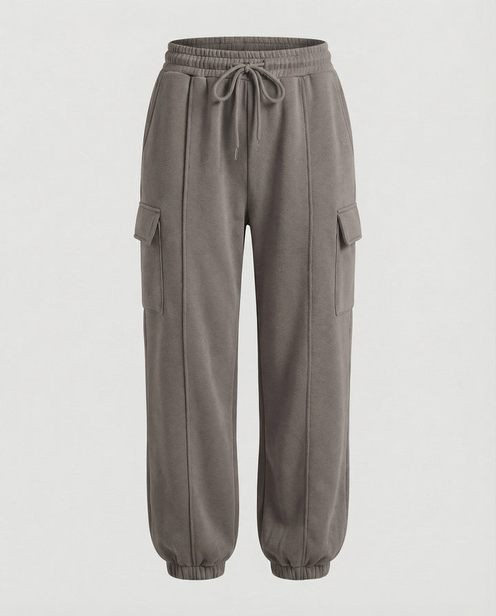 Damen Bequeme Cargo-Hose mit elastischem Bund