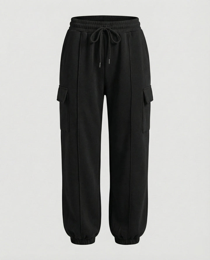 Damen Bequeme Cargo-Hose mit elastischem Bund