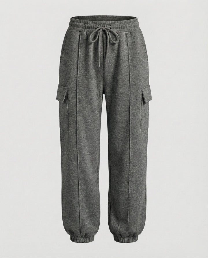 Damen Bequeme Cargo-Hose mit elastischem Bund