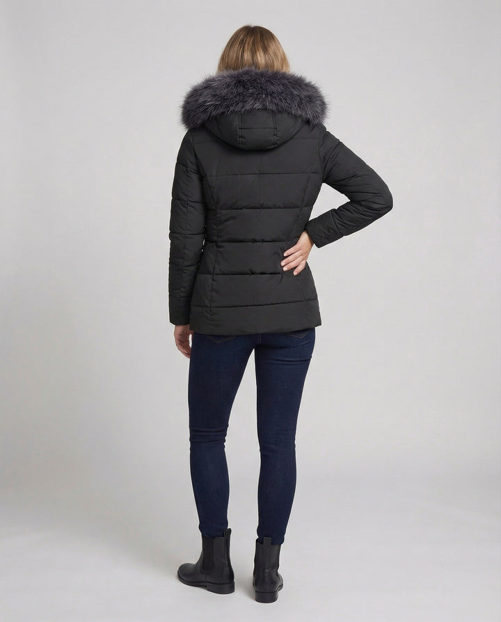 Daunenjacke Damen Fellkragen