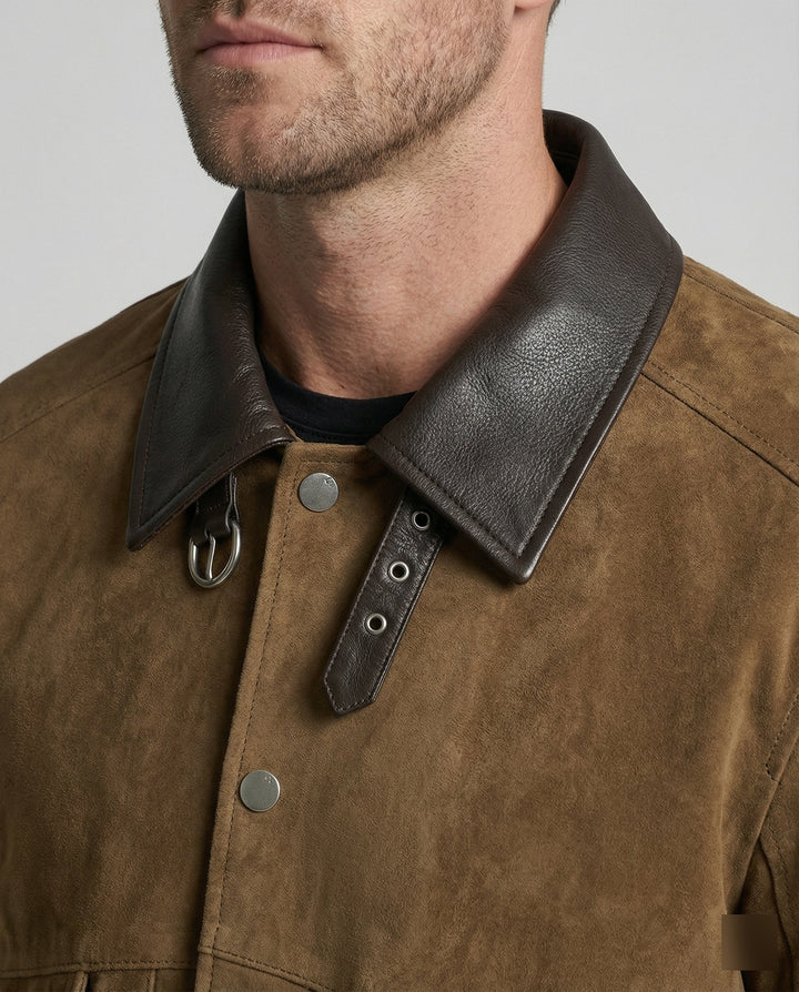 Herren Wildleder Blouson Boxy