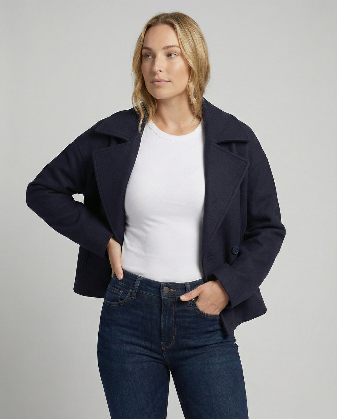 Kurz Doppelreiher Damenjacke