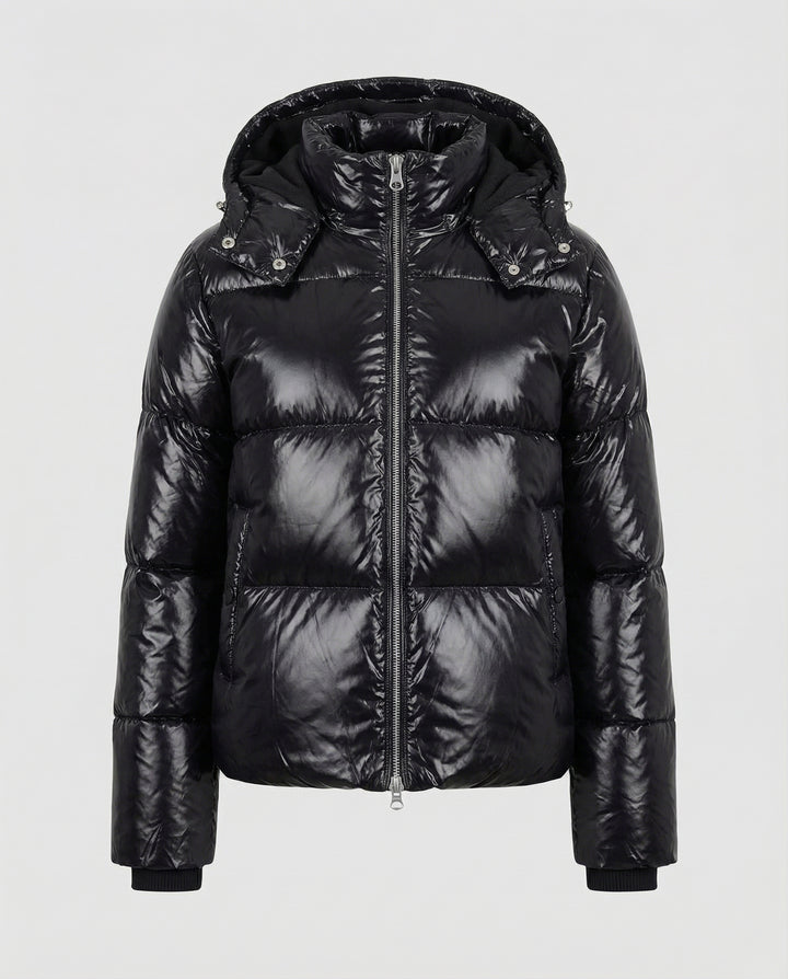 Damen Puffy Jacke Kapuze