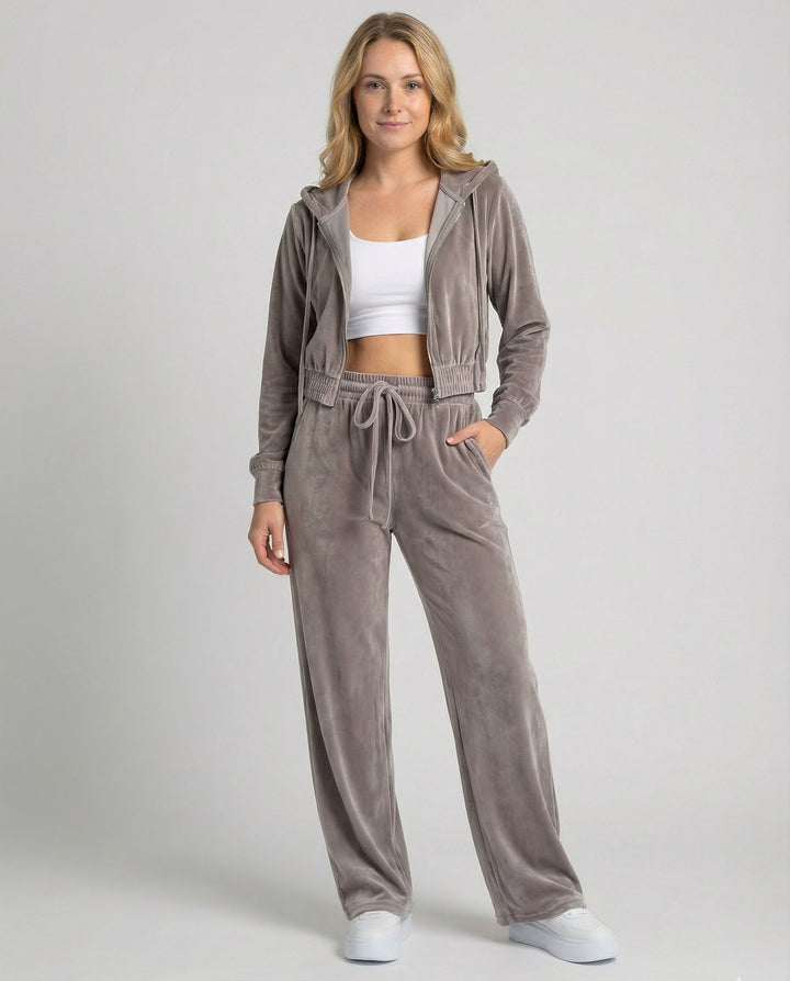Minimalistischer Damen Fleece Zweiteiler
