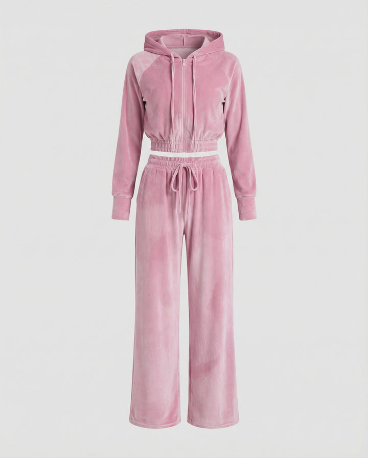 Minimalistischer Damen Fleece Zweiteiler