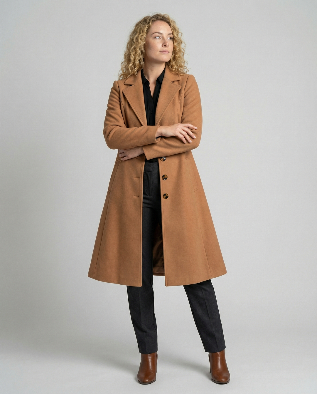 Eleganter Damen Wollmantel Winter