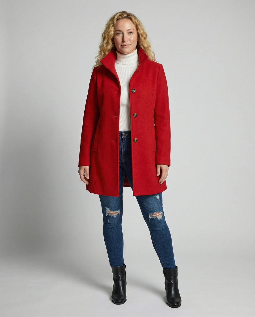 Eleganter Damen Wollmantel