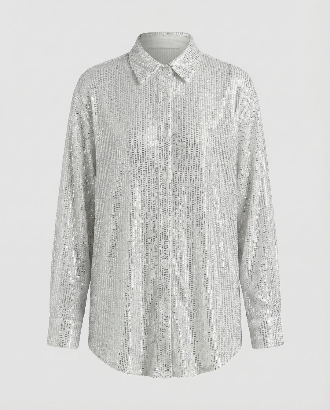 Glitzernde Oversize Bluse Damen