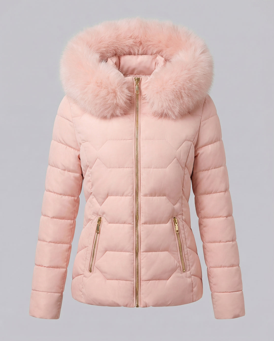 Damen Winterjacke Kunstfell