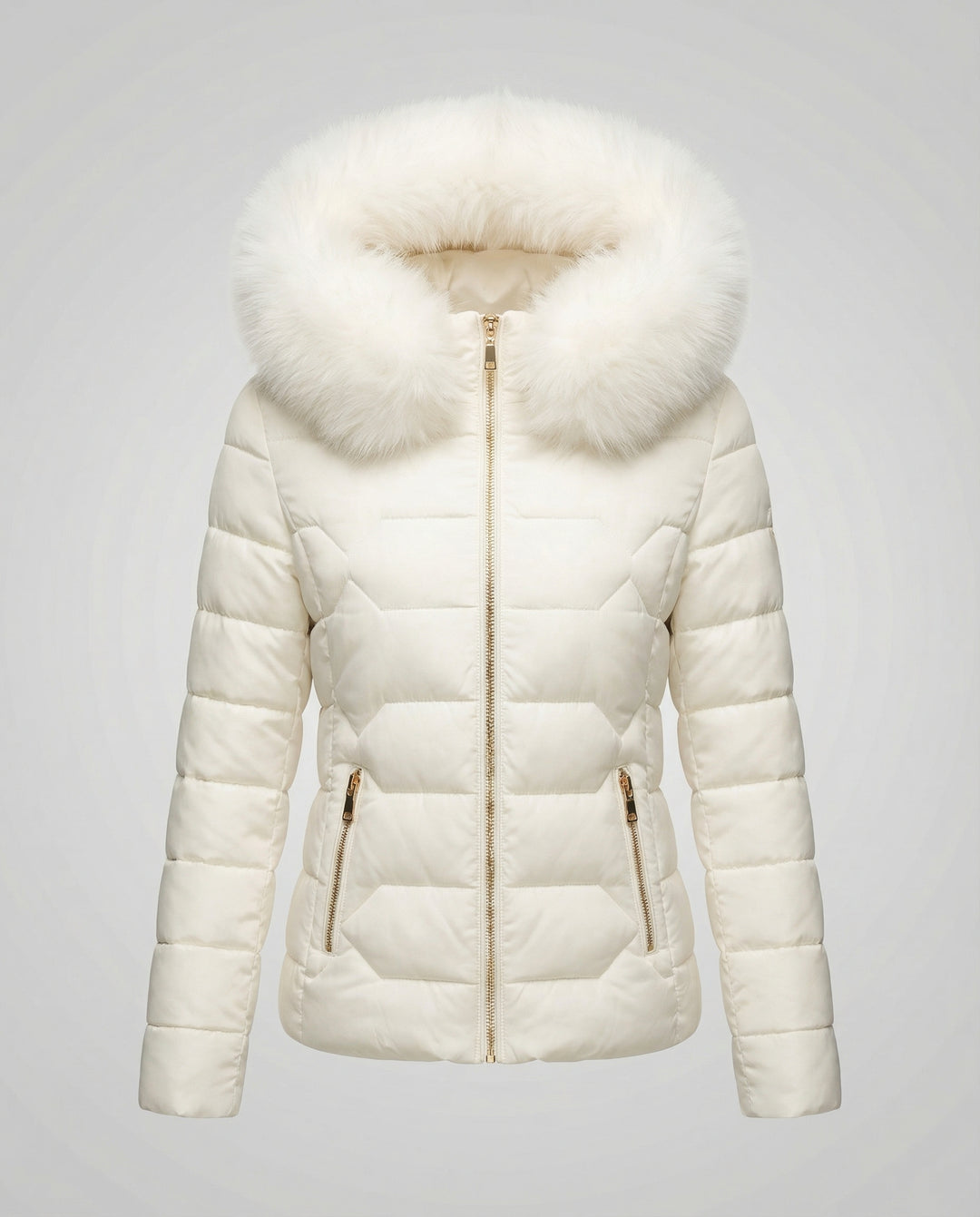 Damen Winterjacke Kunstfell