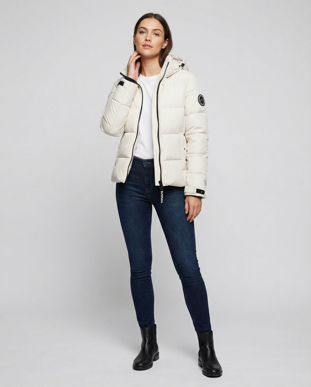 Damen Federdaunenjacke