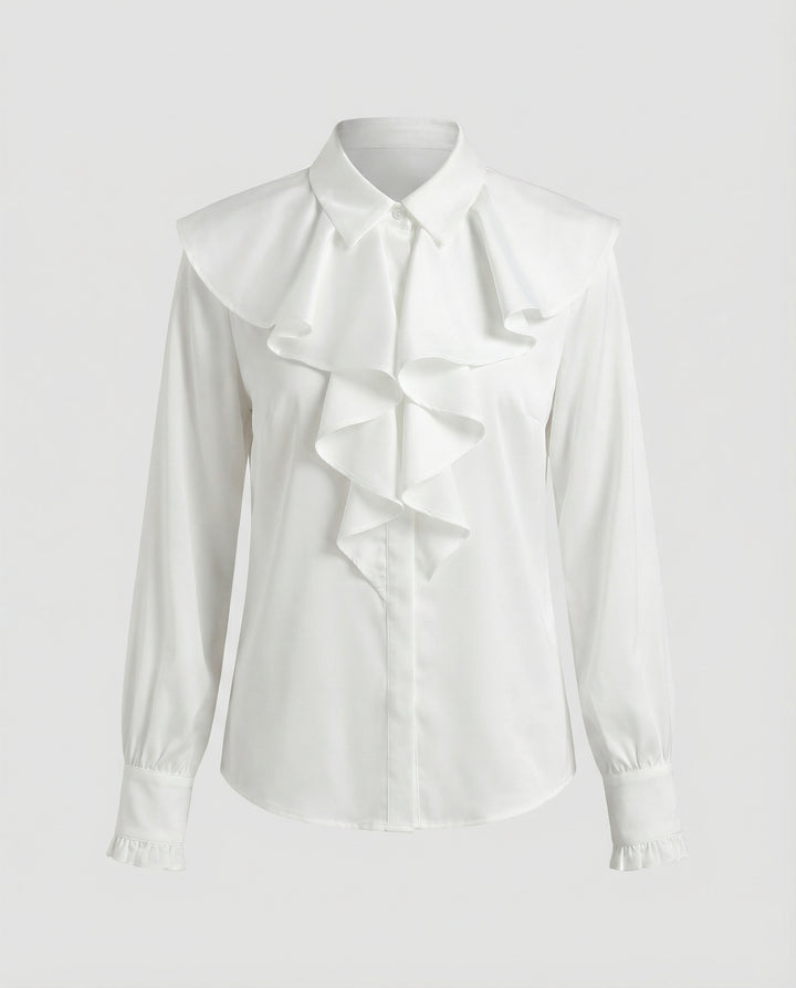 Damen Bluse Rüschen Eleganz
